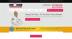 Desktop Screenshot of dallasonehourair.com